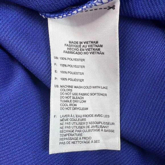 Adidas Climalite Golf Polo Shirt Mens Medium Lightweight Wicking Blue Stretch - Picture 9 of 9